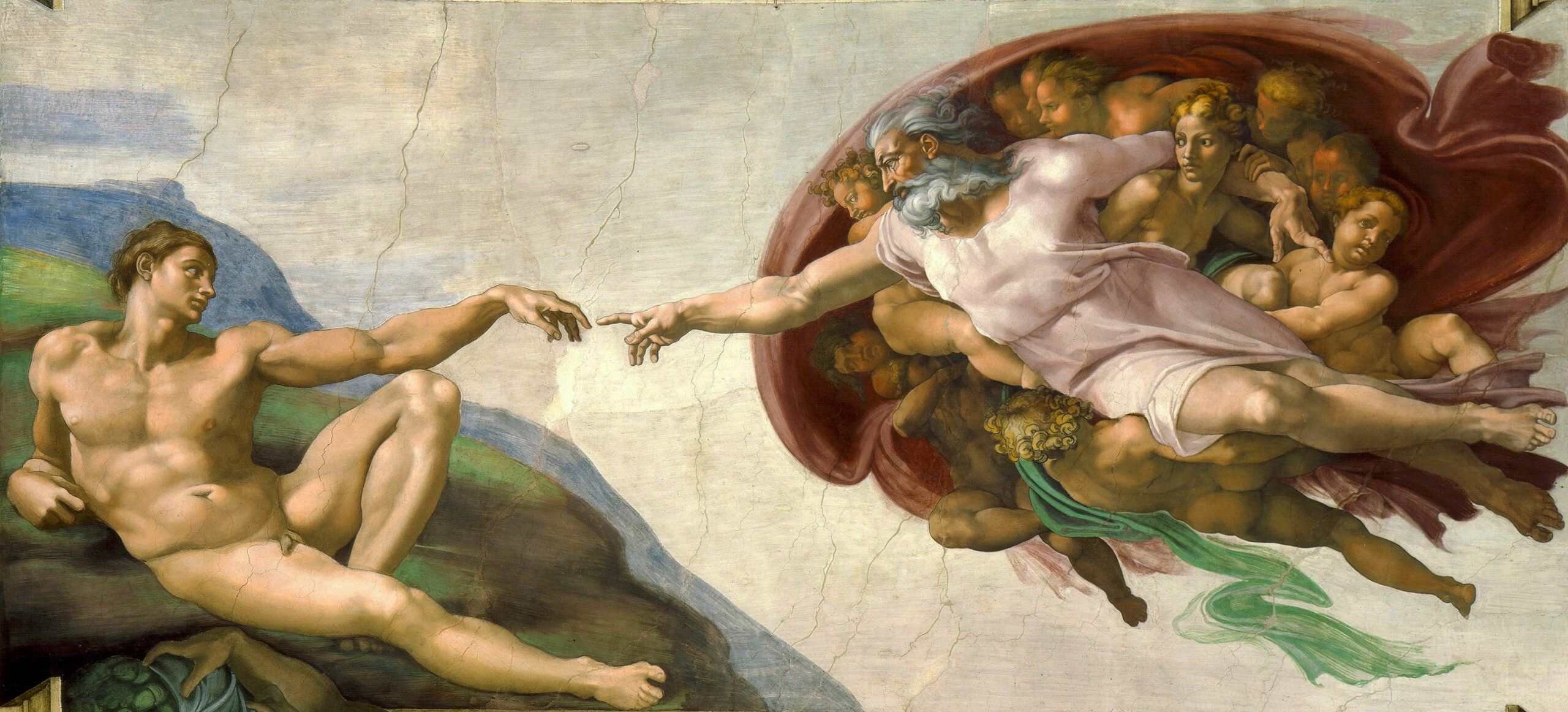 Michelangelo's Creation of Adam, symbolic of the Divine Masculine
